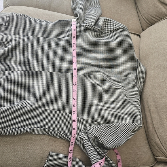 Zara Blazer Coat Gingham Plaid Women's Double-Breasted - Picture 13 of 16